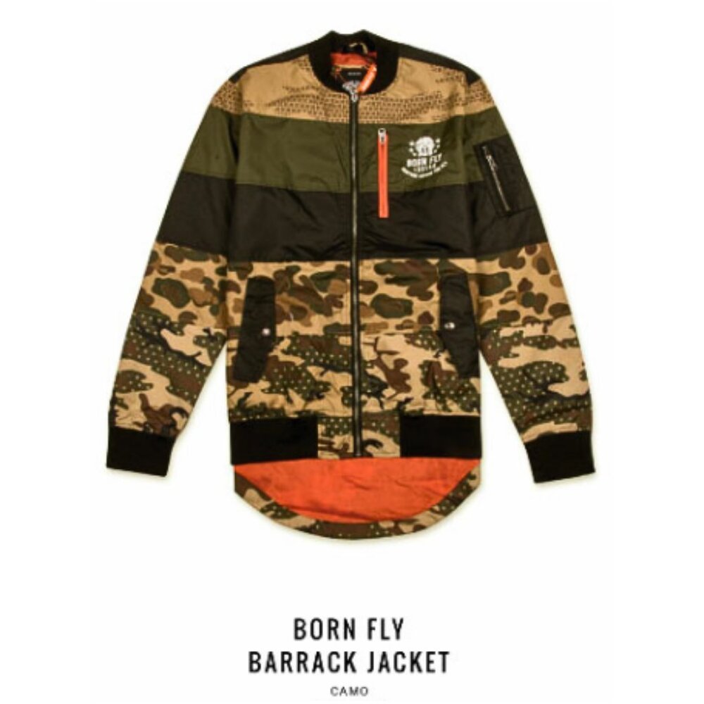 Men's Born Fly Camo Jacket! Bran New!  Size Medium